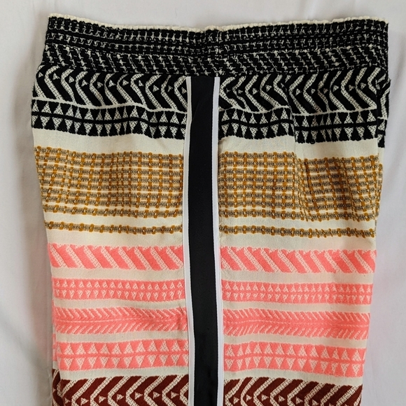 alice + olivia Courtney Pants Jogger Embroidered Cotton High Waist Multi M NWT - Picture 7 of 16